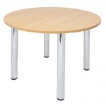 Round Meeting Table with Chrome Legs