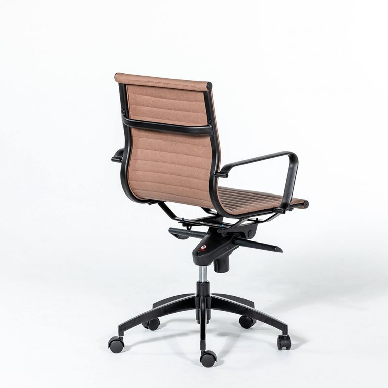 Eames Replica Medium Back Executive Office Chair Epic Office Furniture   PU605M Tan 3 768x768 