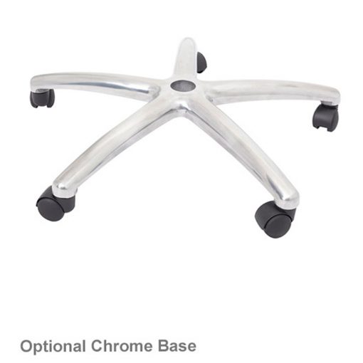 View medium back office chair optional chrome base