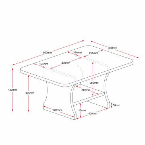 Worker Coffee Table Line Drawing