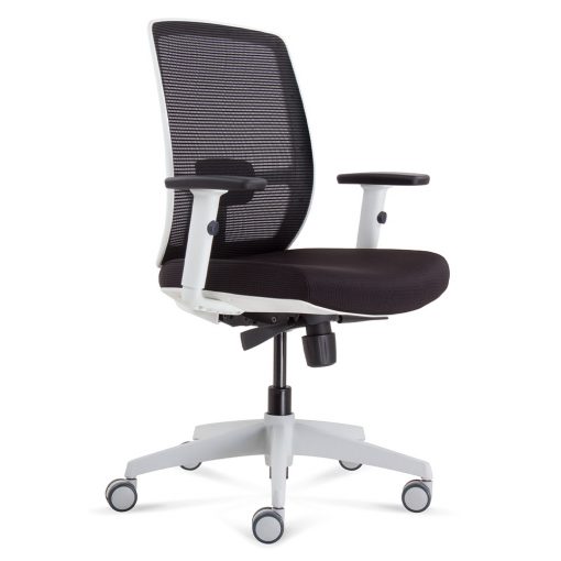 Luminous Mesh Office Chair Grey and White Ergonomic