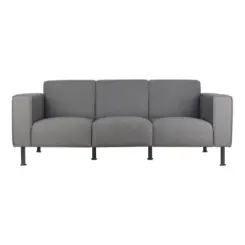 Ivy Three Seater Lounge in grey fabric, front view
