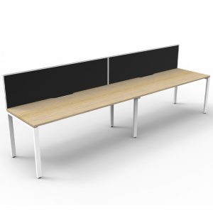 Deluxe Infinity Loop 2 Person Workstation & Screen - Epic Office Furniture