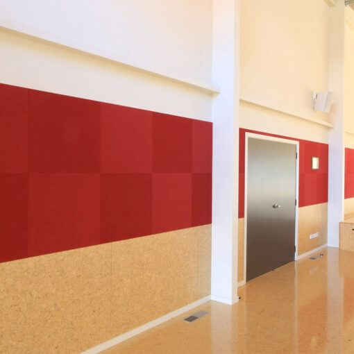 Red Peel n Stick Tiles in Hallway
