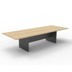 Oak/Silver Office Hippo Fraction Plus Rectangular Meeting Table 180 x 80 cm 
