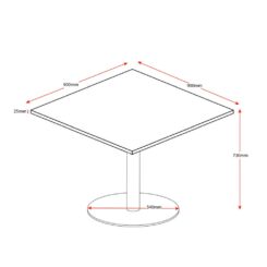 Disc Base Square Meeting Table | Epic Office Furniture