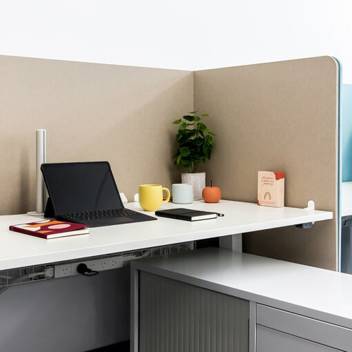 Vicinity Desk Screens with laptop