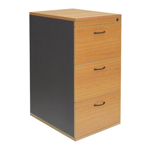 Epic Worker 3 Drawer Filing Cabinet Beech