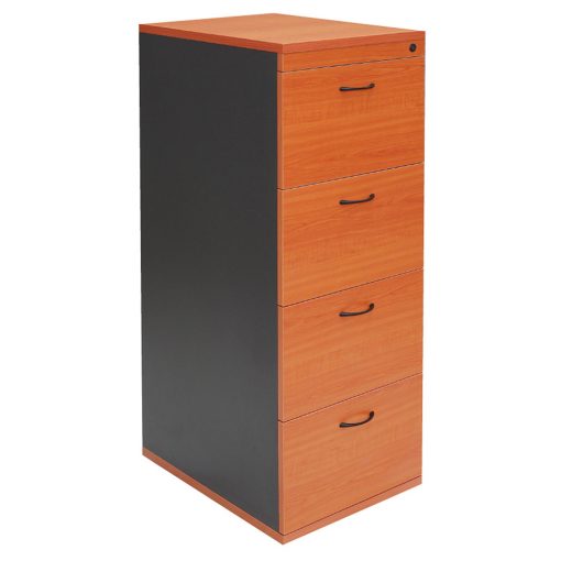 Epic Worker 4 Drawer Filing Cabinet Cherry