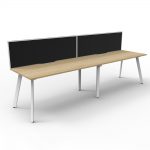 Eternity 2P Workstation with screen Oak White