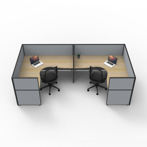 2 person corner workstations in U configuration