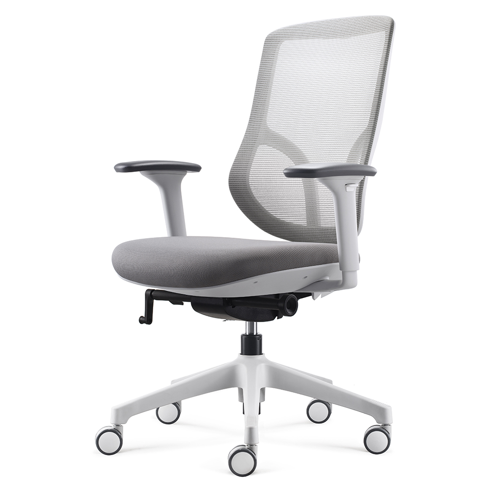 Chic Mesh Office Chair White Grey