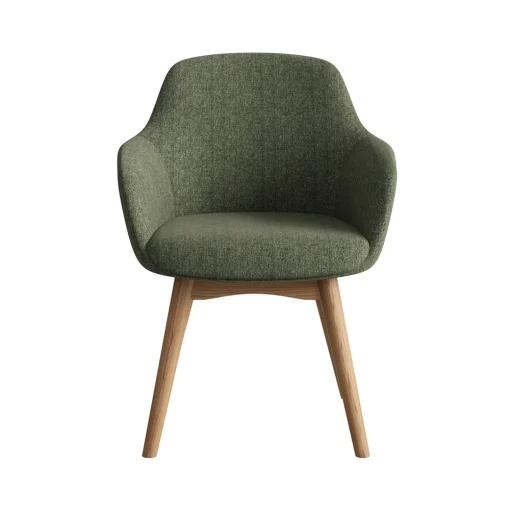 Aspen green wood leg base from front