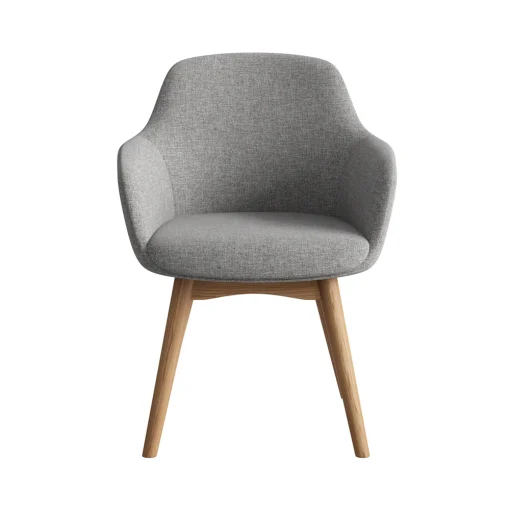 Aspen grey wood leg base from front