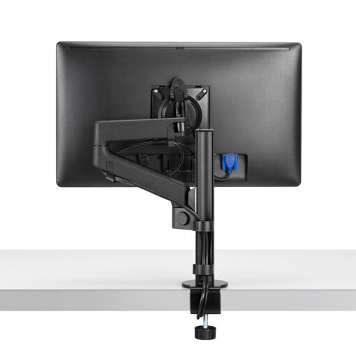 Lima Monitor Arm black mounted on desk
