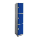 Steelco ABS Plastic locker blue 3 doors