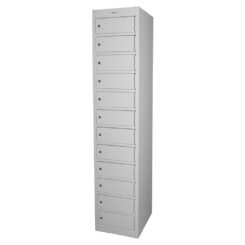 Steelco 12 door steel locker in grey
