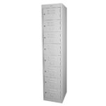 Steelco 8 door steel locker in grey