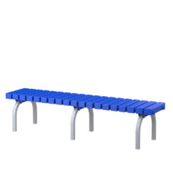 Steelco ABS Plastic Locker room Bench in Blue