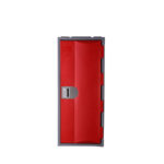 Steelco Heavy Duty Plastic Locker half height single door in red