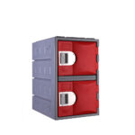 Steelco Heavy Duty Plastic Locker half height 2 door in red