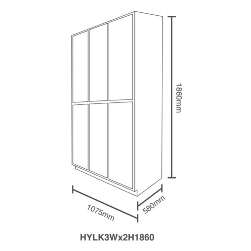 Steelco Hybrid Education Locker Dimensions 3W 2H