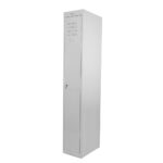 Steelco Single Door Steel Locker in silver grey