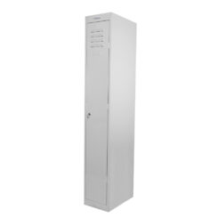 Steelco Single Door Steel Locker in silver grey