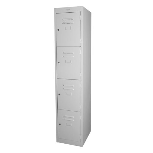 Steelco 4 door steel locker in grey
