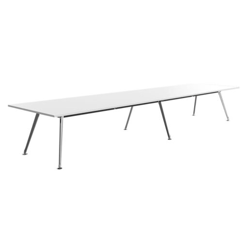 Team Boardroom Table 4812 White Alloy