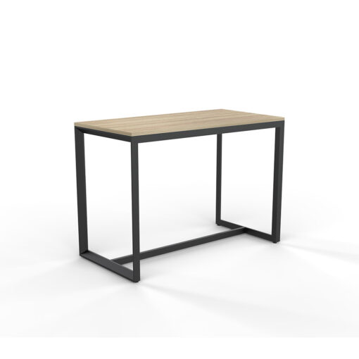 Anvil bar table black frame oak top