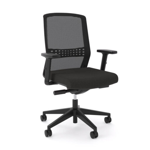Motion sync chair with lumbar and armrests