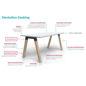 Plantation 2 Person Back-to-Back Workstation