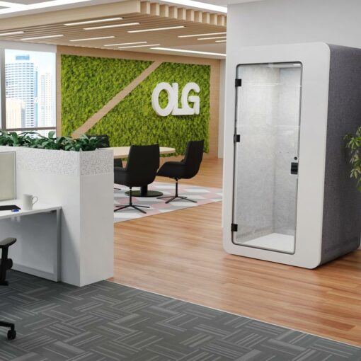 Qzone Booth in Office Space near workstation