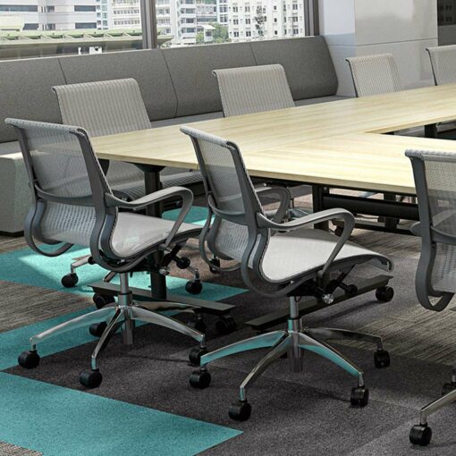 Scroll Meeting Chairs grey in Meeting Room