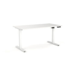 Agile electric standing desk all white