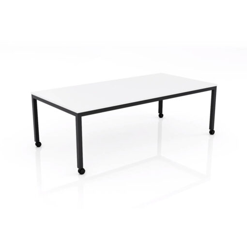 Axis Mobile Meeting Table 2400x1200 Black White