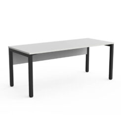 Axis Straight Desk with Modesty White Black