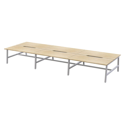Axis trestle 4 person bench back to back with scallop