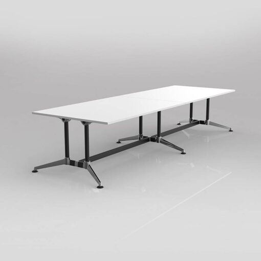 Modulus Boardroom Table White with Black frame