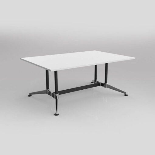 Modulus Boardroom Table White top Black Alloy Frame