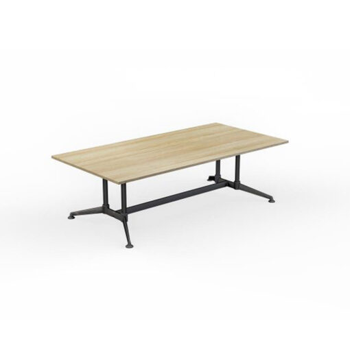 Modulus Boardroom Table Oak top all black