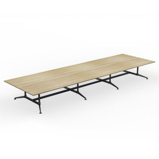 Modulus Boardroom Table Oak top all black