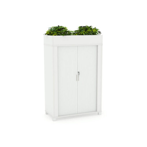Axis Tower Storage White with planter