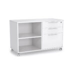 Axis Mobile Caddy Pedestal with drawers and shelves