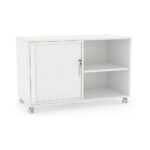 Axis Mobile Caddy Pedestal with Tambour and Shelf