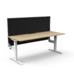 Boost Static straight desk with screen