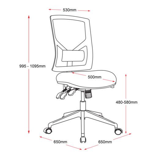 Breeze Mesh Chair Line Drawing
