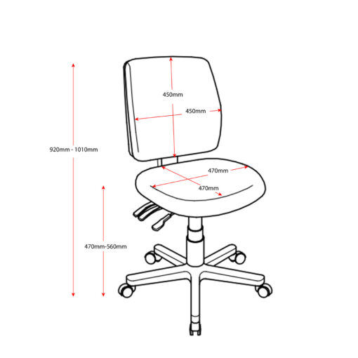 Ergo Midi Chair Line Drawing