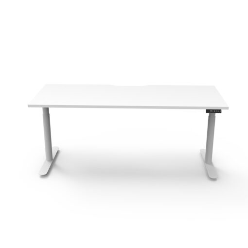 Halo Plus Straight Desk White frame white top